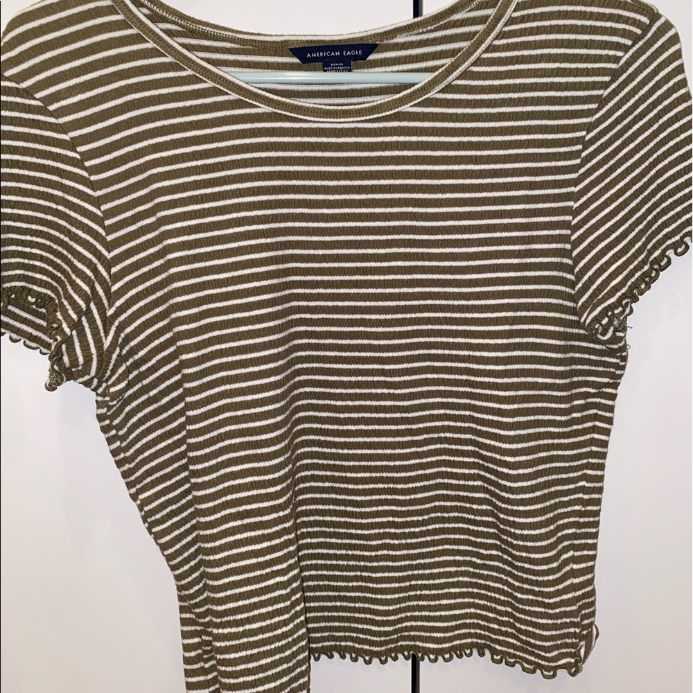 american eagle baby ruffle tee